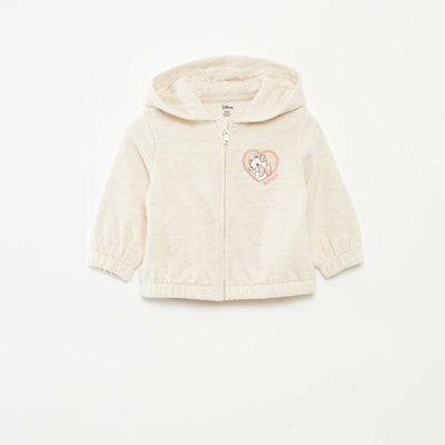 Sweat à capuche zippé 'Marie' BEIGE
