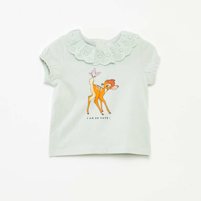 T-shirt à broderie anglaise 'Bambi' VERT