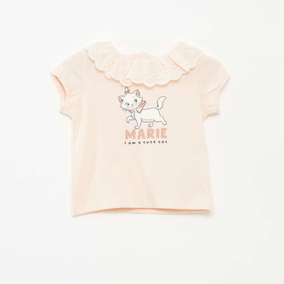 T-shirt à broderie anglaise 'Marie' ROSE