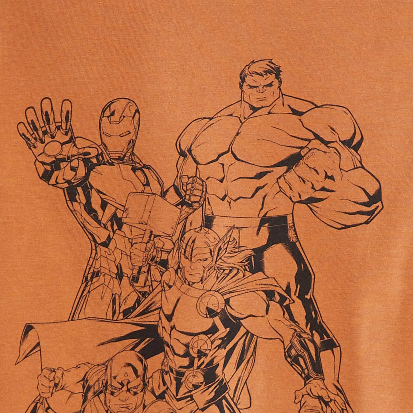 T-shirt à manches courtes 'Marvel' MARRON