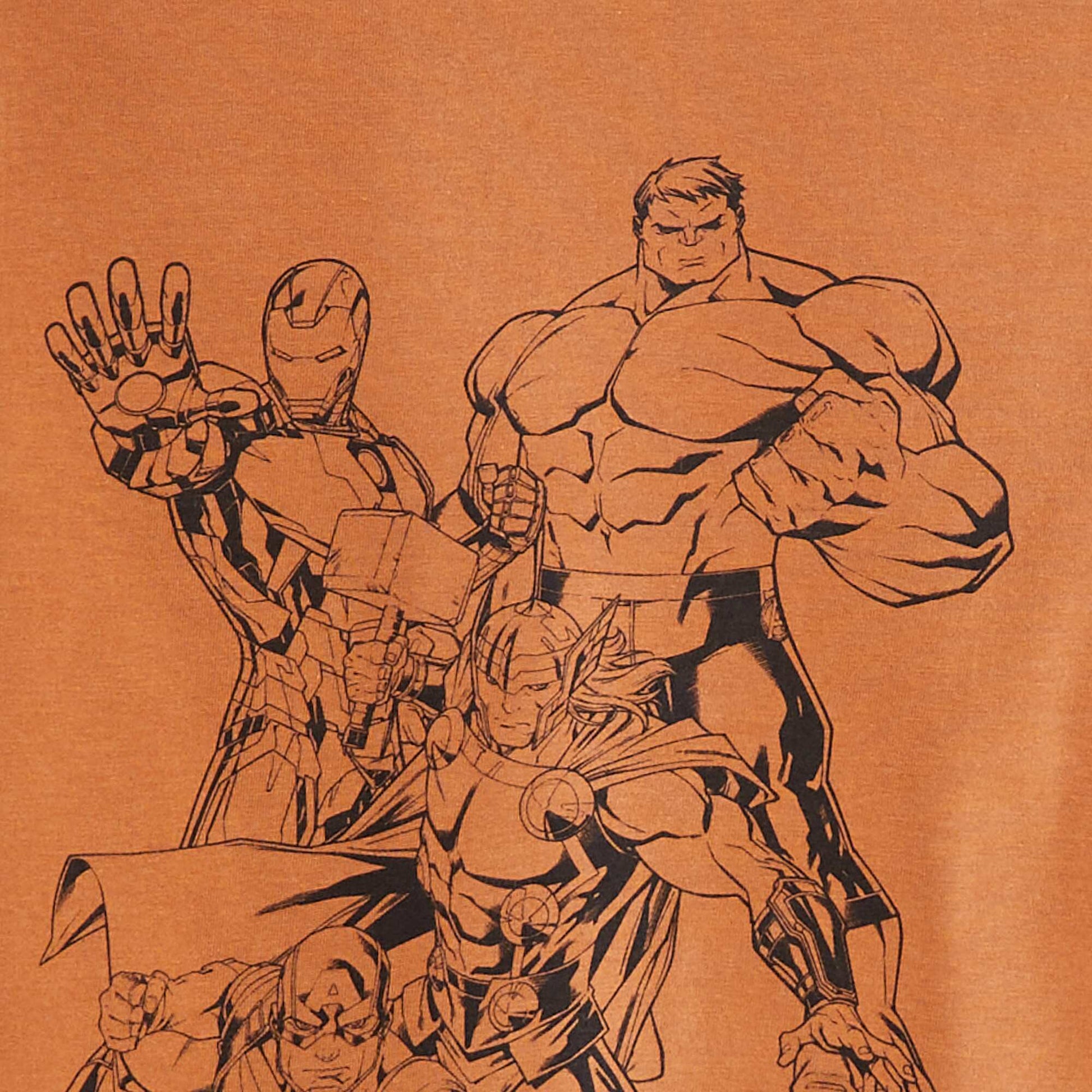 T-shirt à manches courtes 'Marvel' MARRON