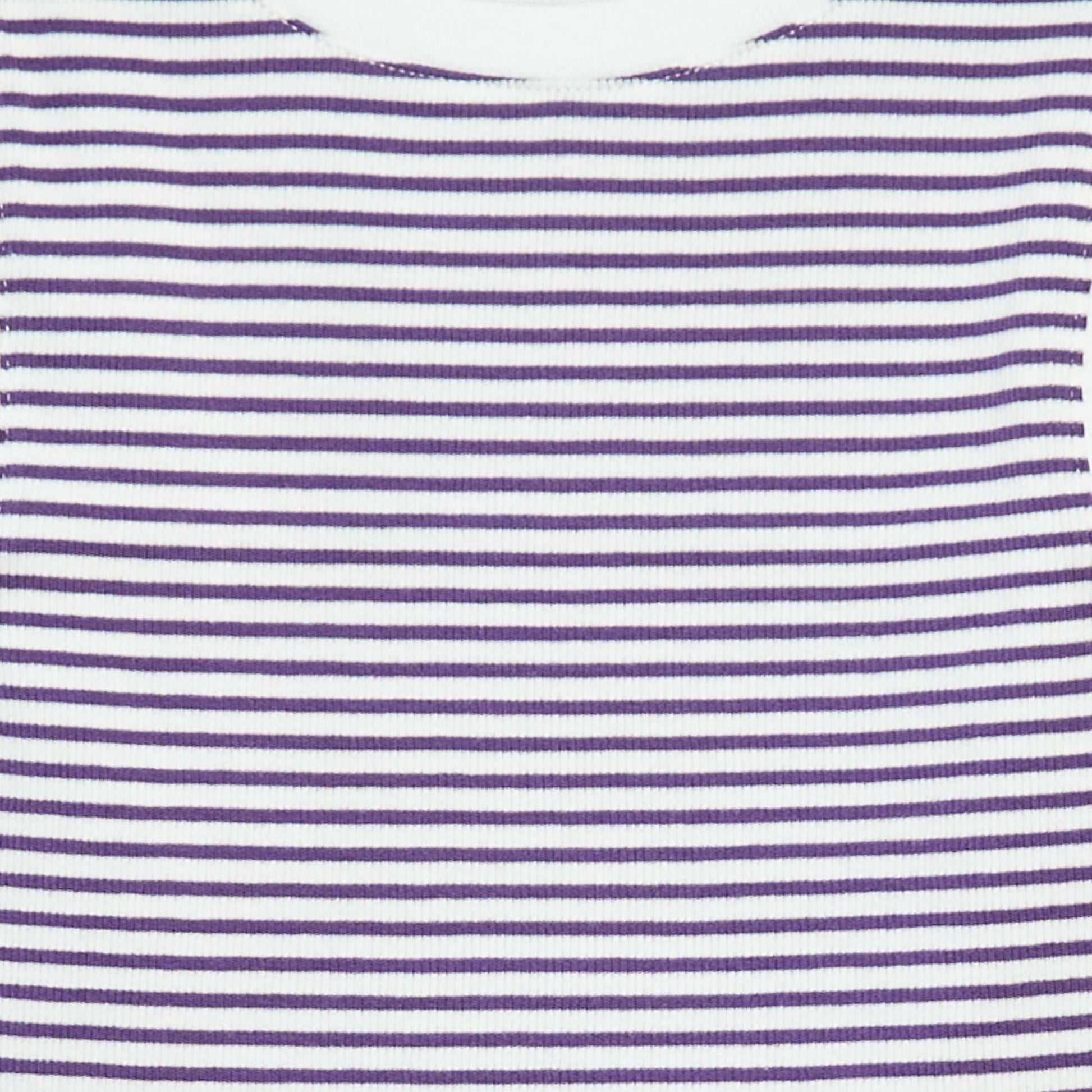 Débardeur fines côtes à rayures VIOLET