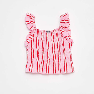 Débardeur en maille gaufrée ROSE