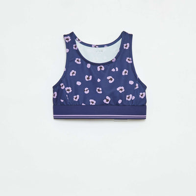 Brassière de sport  en matière stretch BLEU