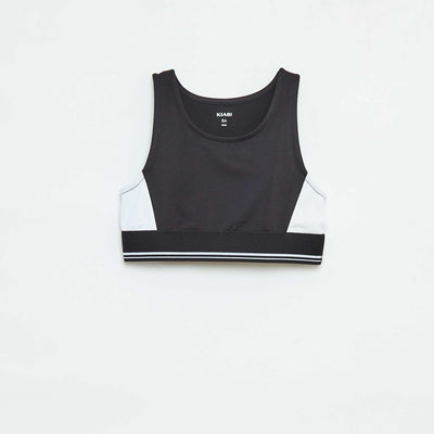 Brassière de sport  en matière stretch NOIR