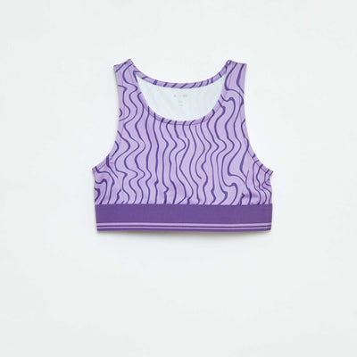 Brassière de sport  en matière stretch VIOLET