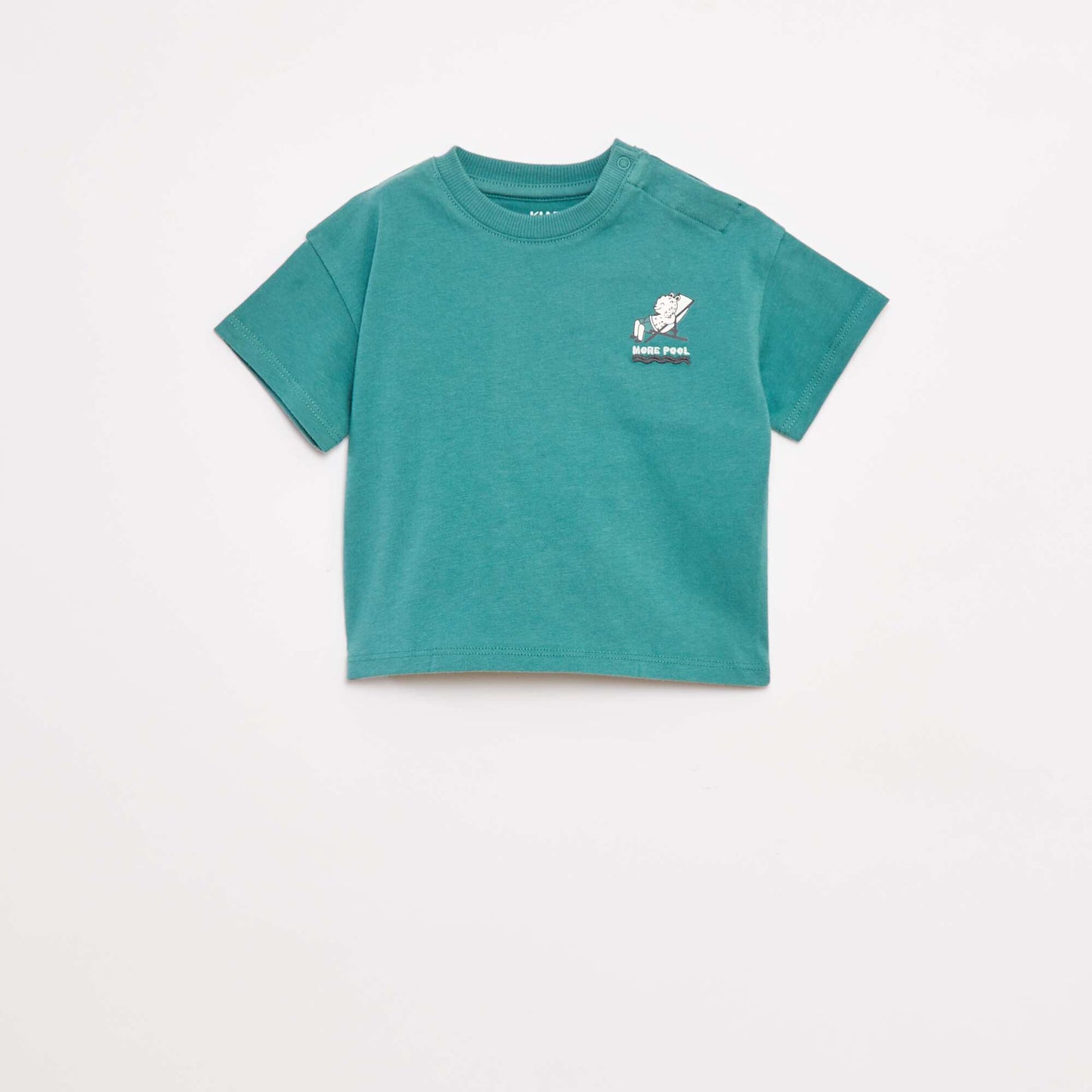 T-shirt imprimé poitrine & dos VERT