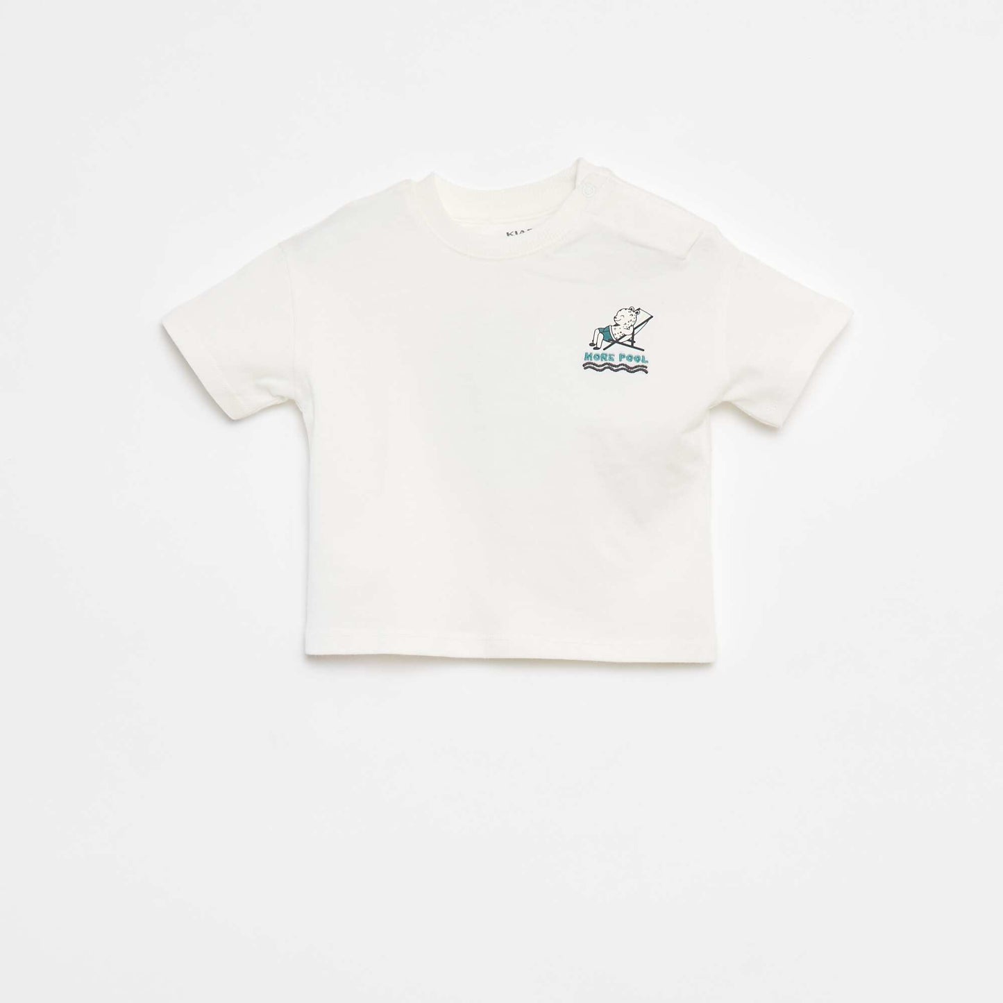 T-shirt imprimé poitrine & dos BLANC