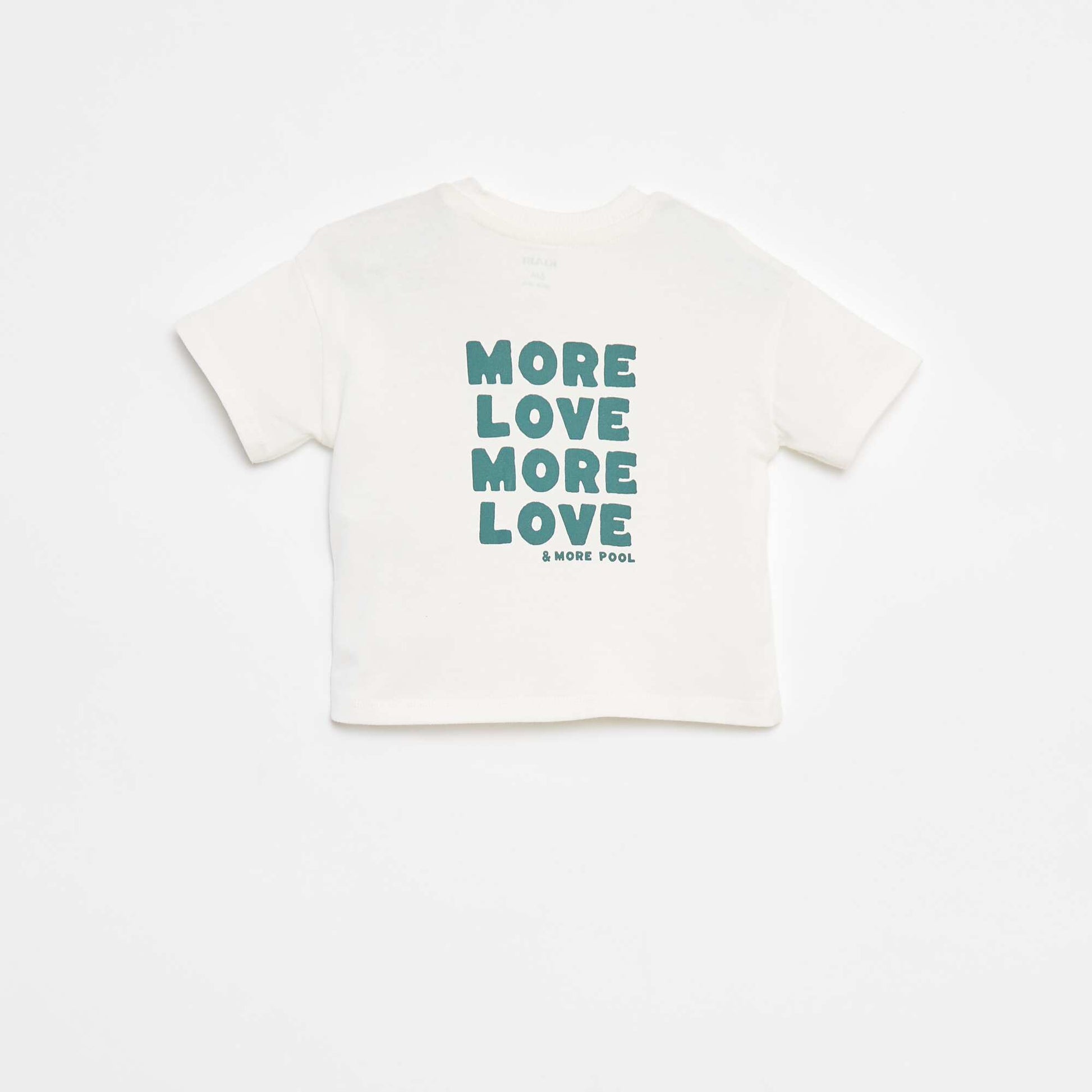 T-shirt imprimé poitrine & dos BLANC