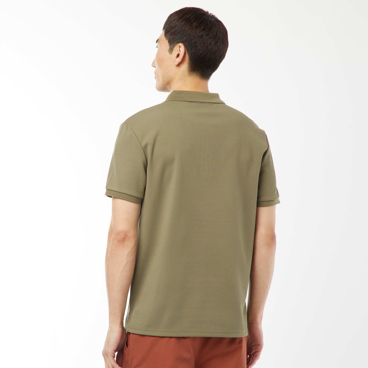 Polo en nid d'abeilles et col zippé VERT