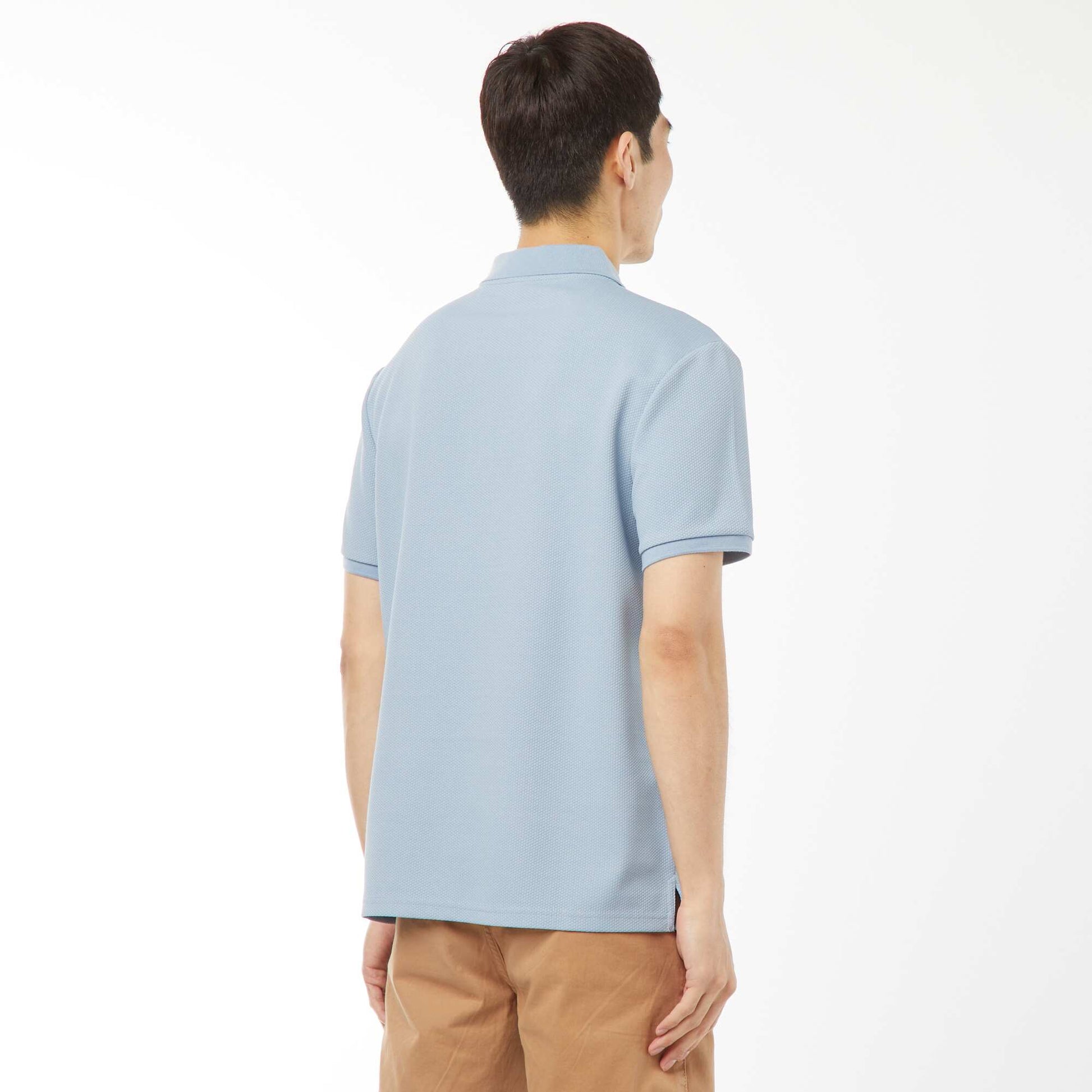 Polo en nid d'abeilles et col zippé BLEU