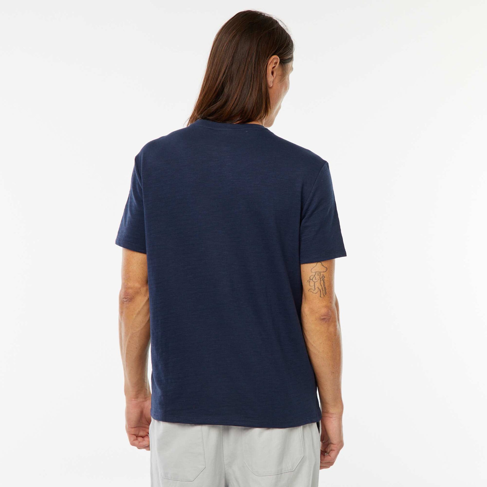 T-shirt manches courtes en maille fantaisie NOIR