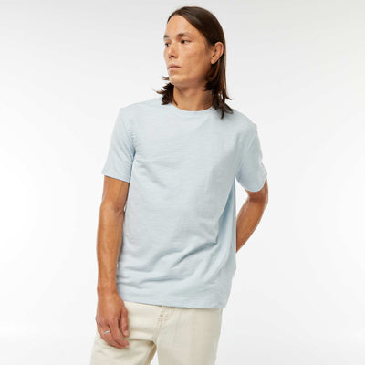 T-shirt manches courtes en maille fantaisie BLEU