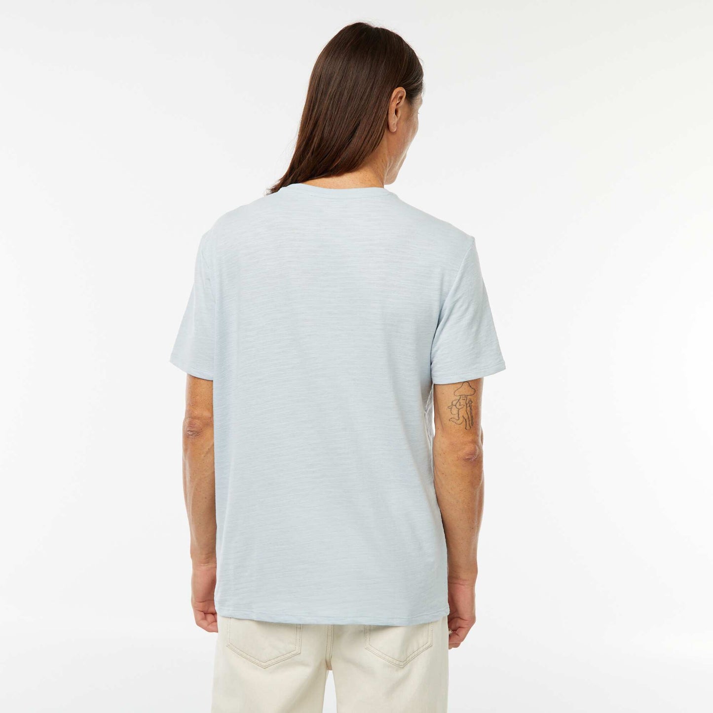 T-shirt manches courtes en maille fantaisie BLEU