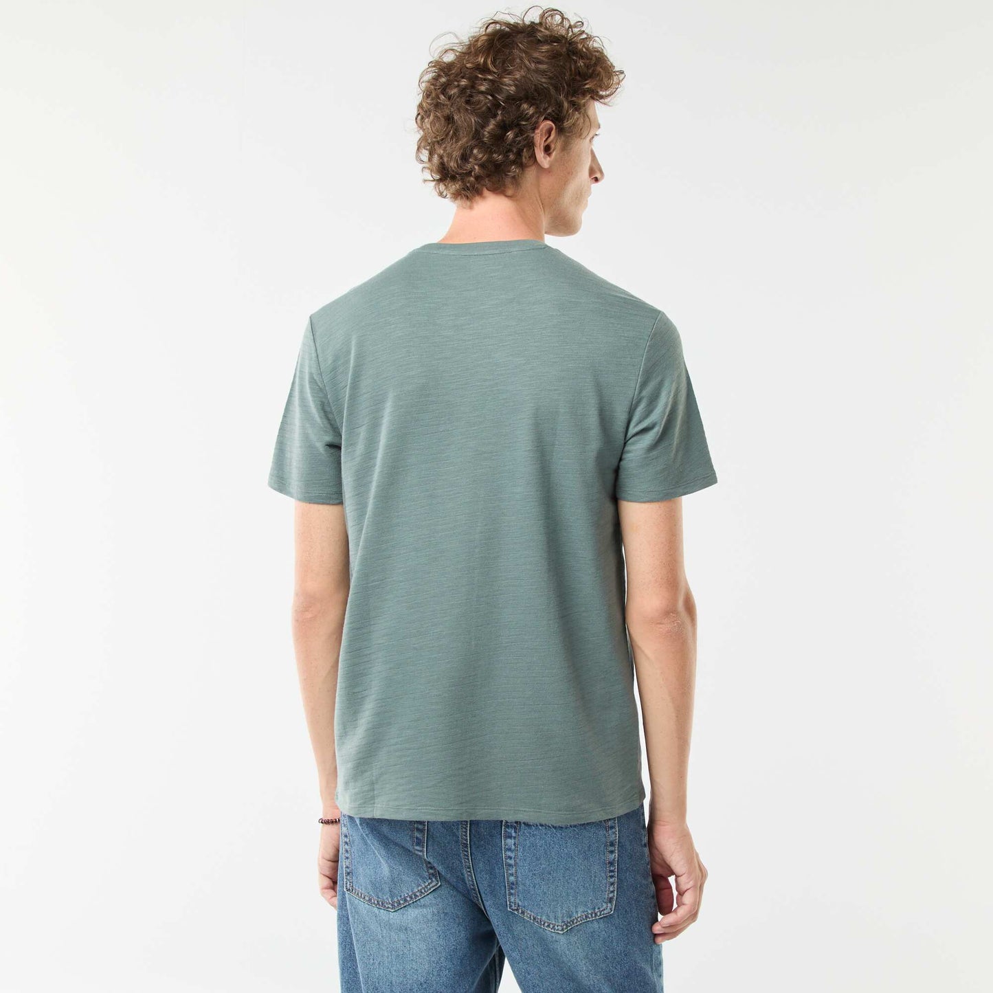 T-shirt manches courtes en maille fantaisie VERT