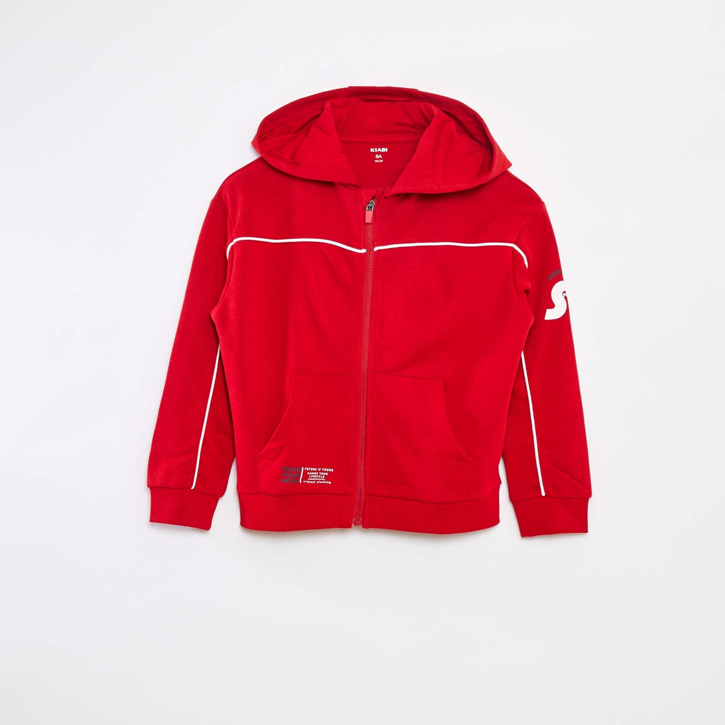 Sweat à capuche loose ROUGE