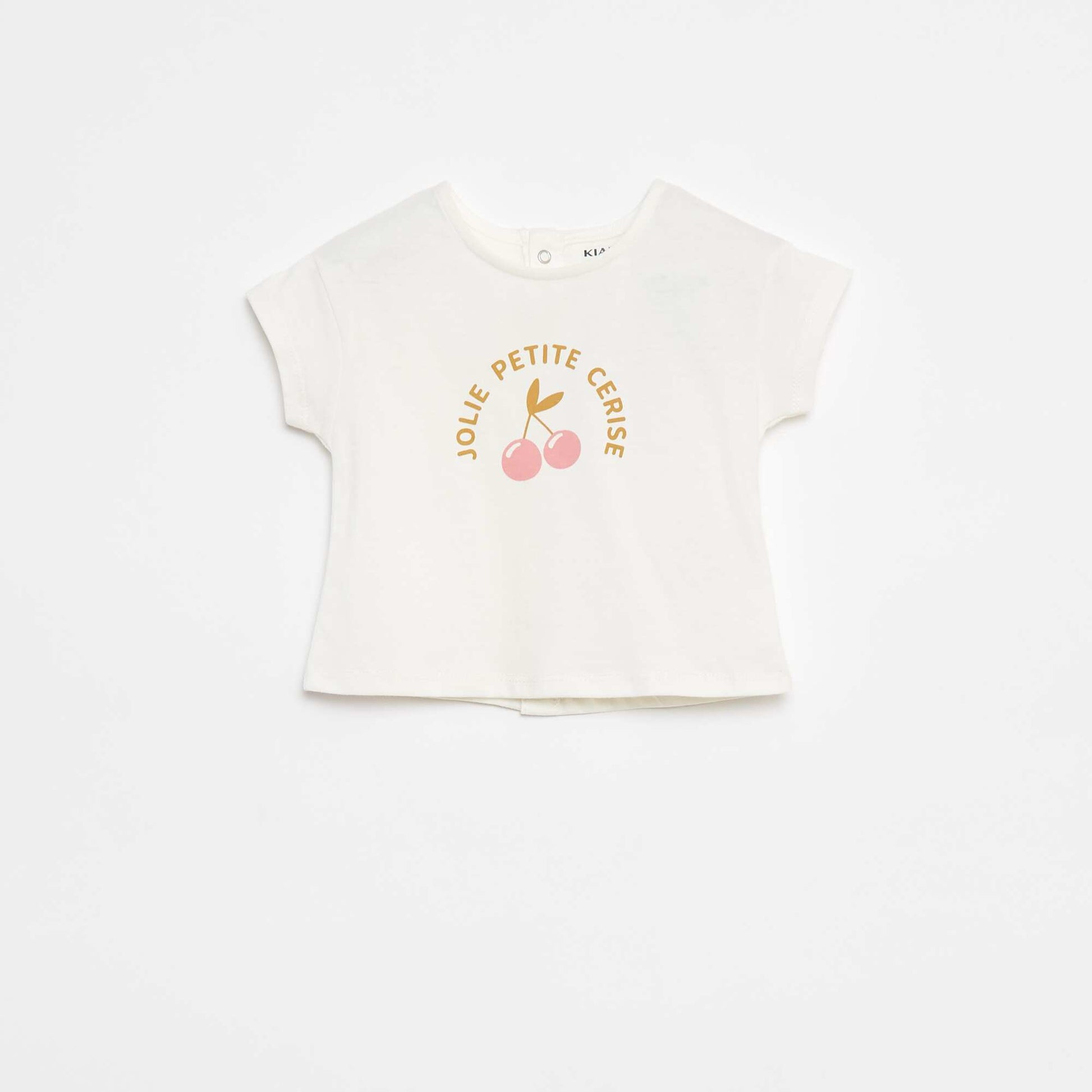 T-shirt à manches courtes avec print BLANC