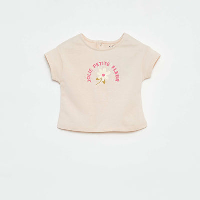 T-shirt à manches courtes avec print ROSE