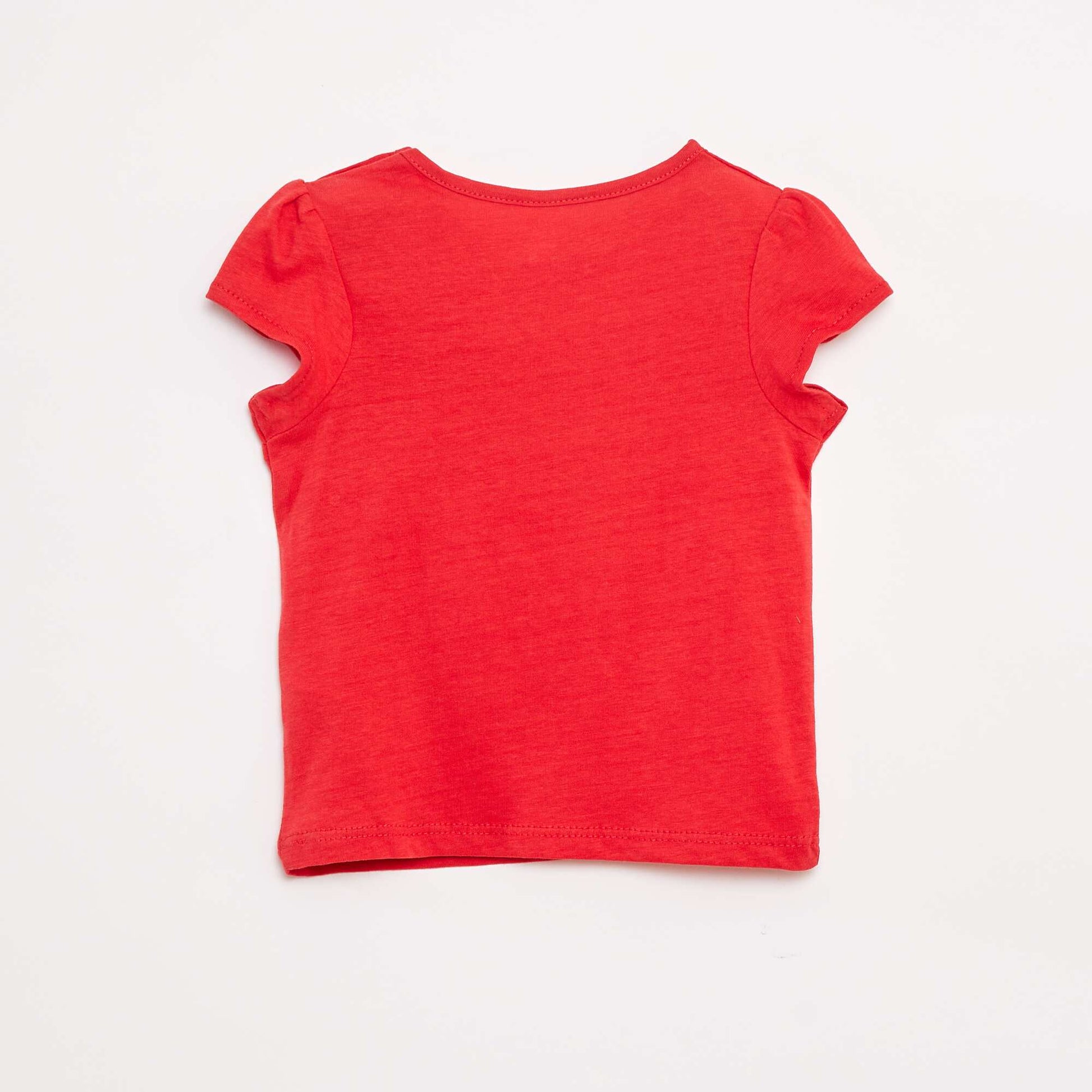 T-shirt imprimé manches courtes ROUGE