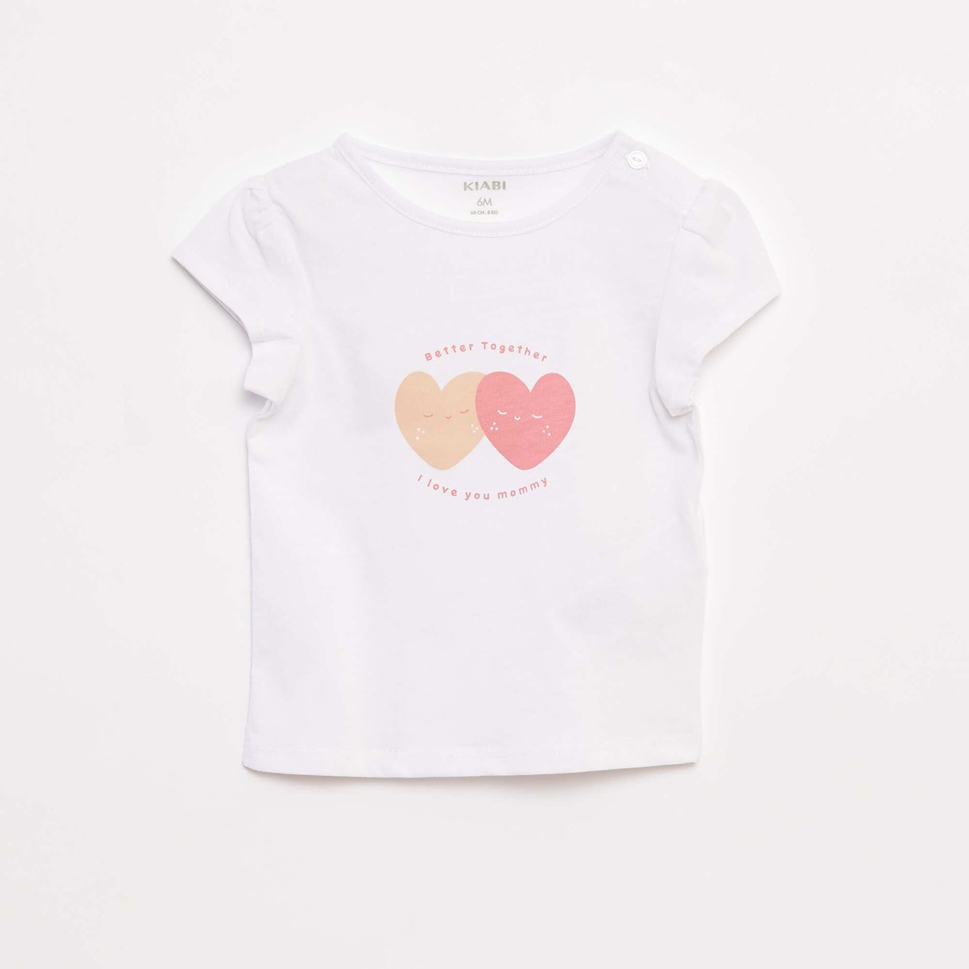 T-shirt imprimé manches courtes BLANC