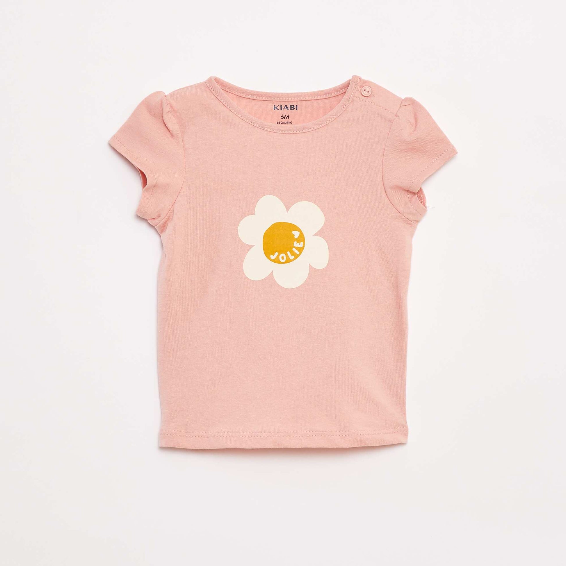 T-shirt imprimé manches courtes ROSE