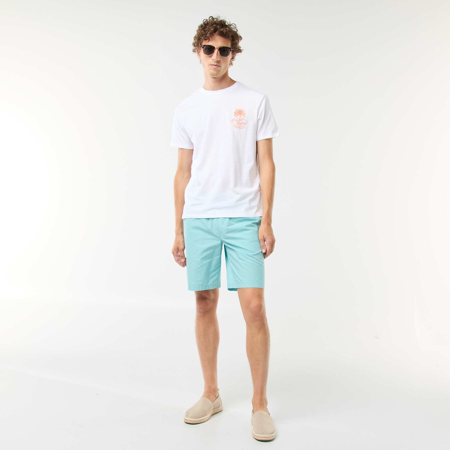 Tee-shirt manches courtes imprimé BLANC