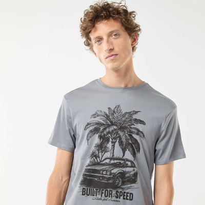 Tee-shirt manches courtes imprimé GRIS