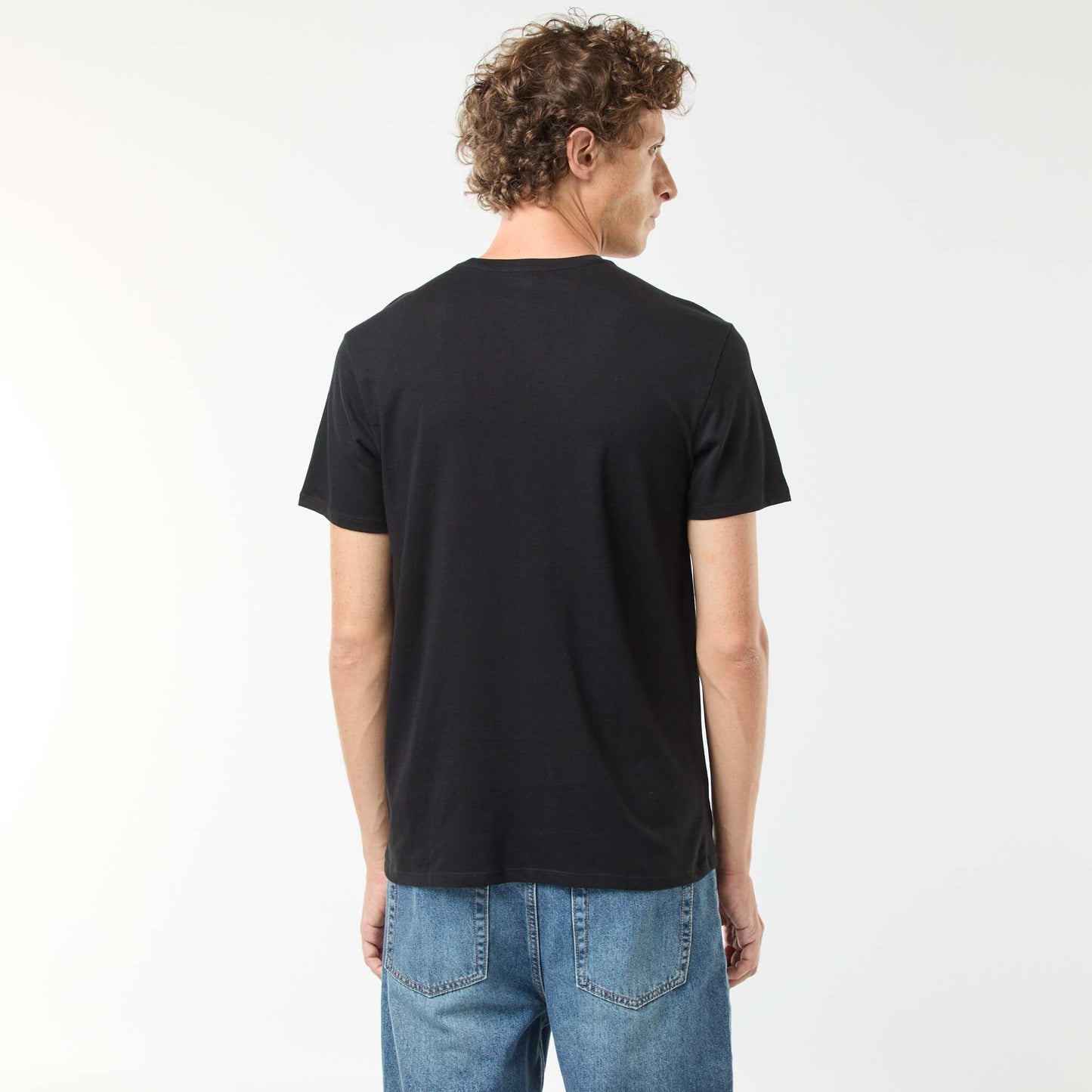 Tee-shirt manches courtes imprimé NOIR