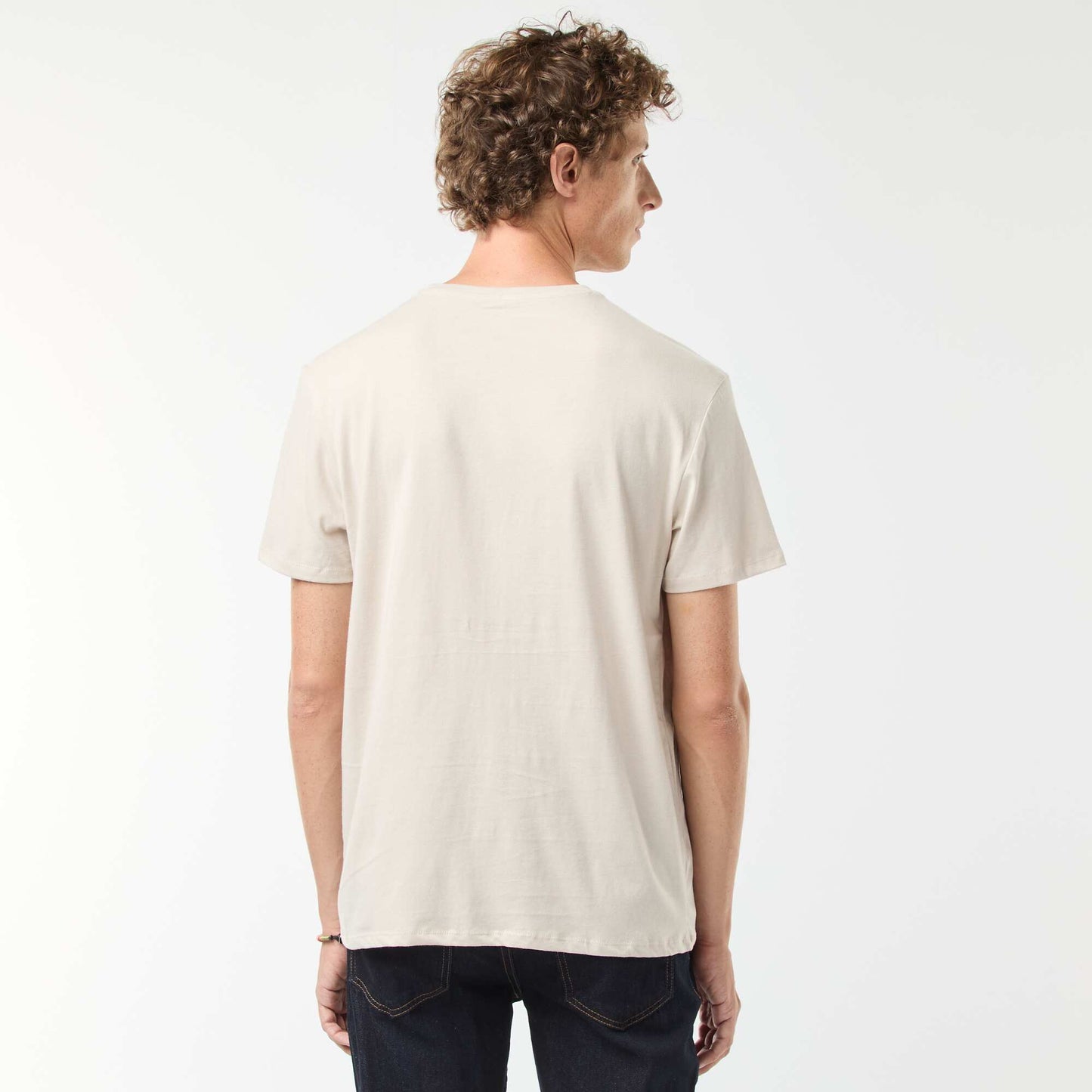 Tee-shirt manches courtes imprimé BEIGE