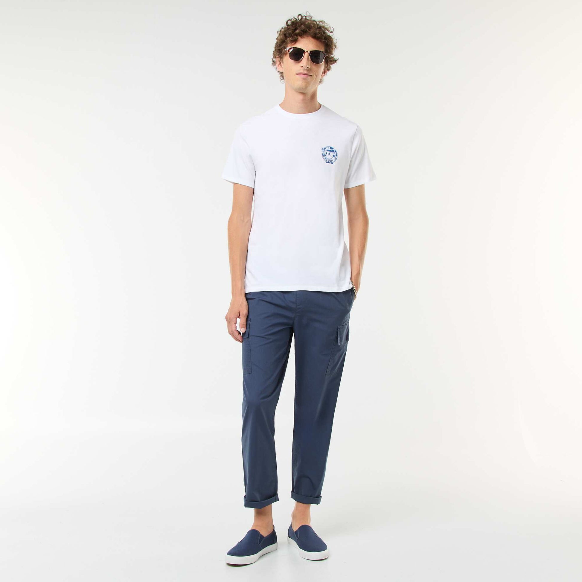 Tee-shirt manches courtes imprimé BLANC