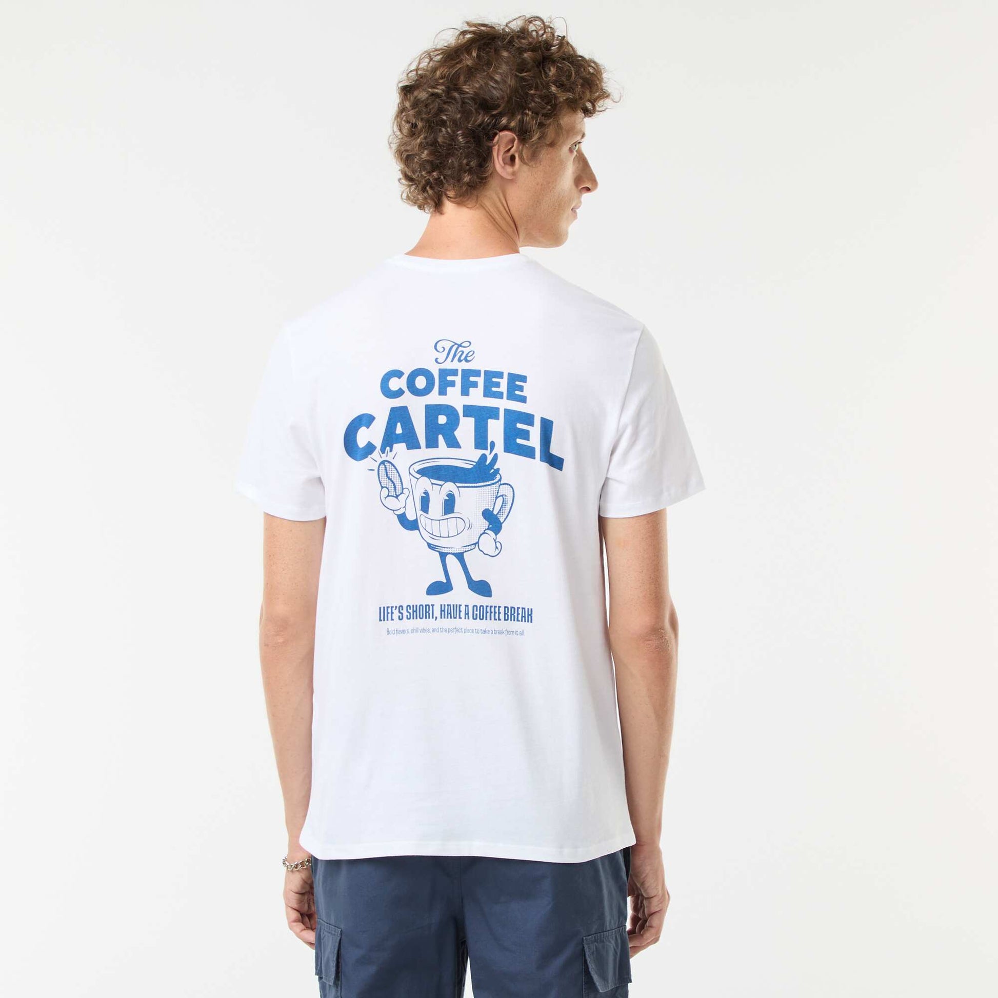 Tee-shirt manches courtes imprimé BLANC