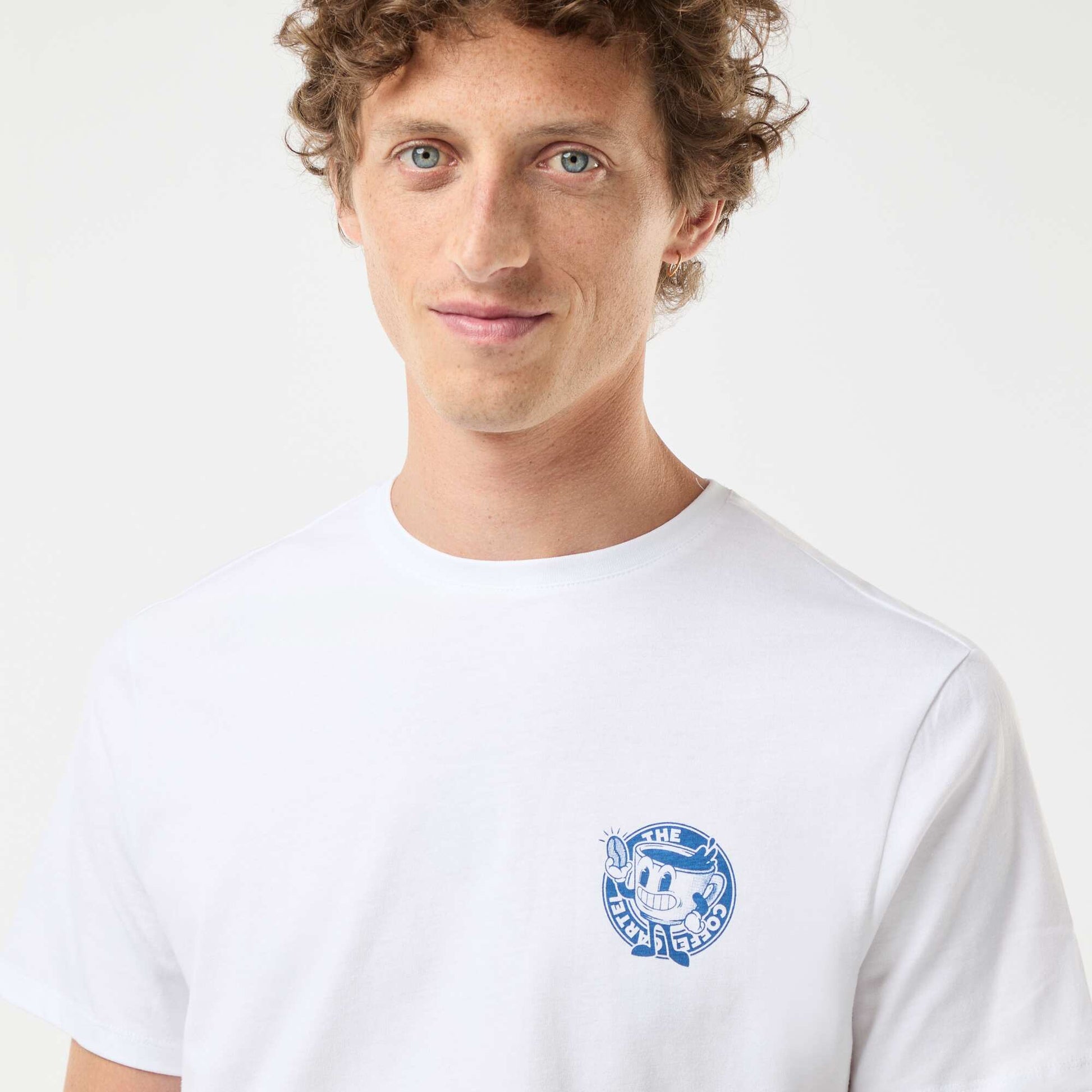 Tee-shirt manches courtes imprimé BLANC