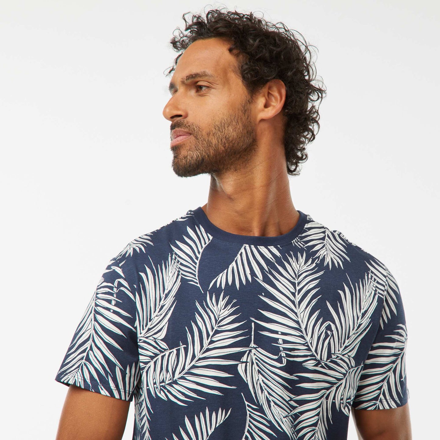 Tee-shirt manches courtes imprimé BLEU