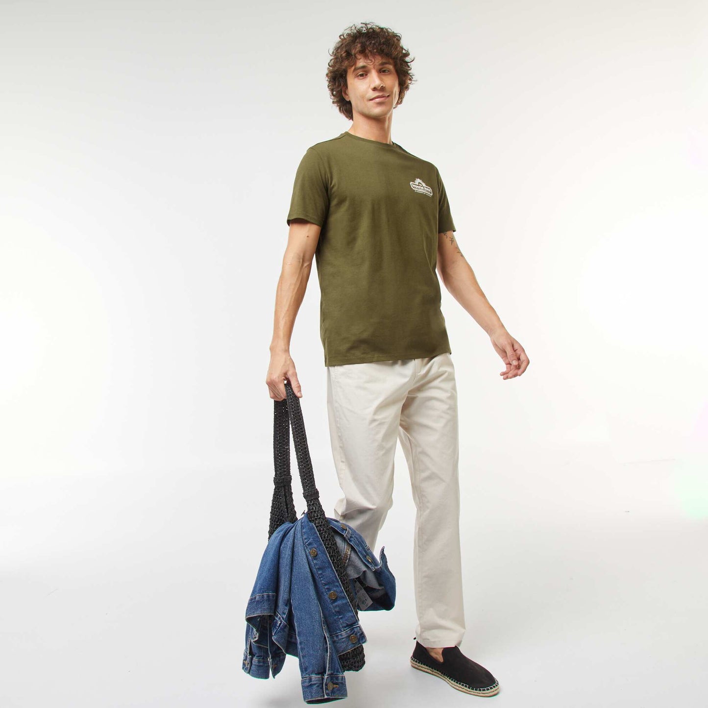 Tee-shirt manches courtes imprimé KAKI