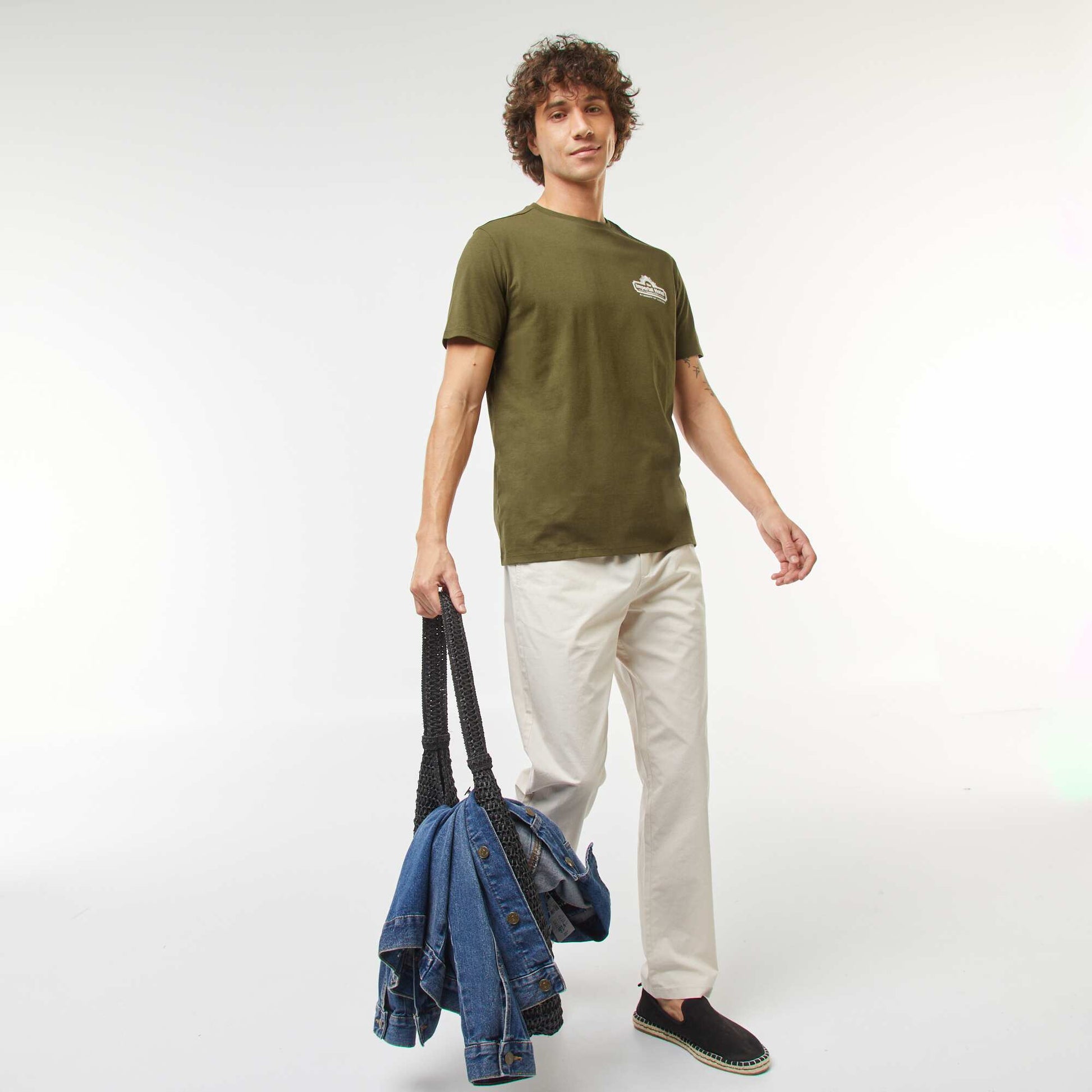 Tee-shirt manches courtes imprimé KAKI