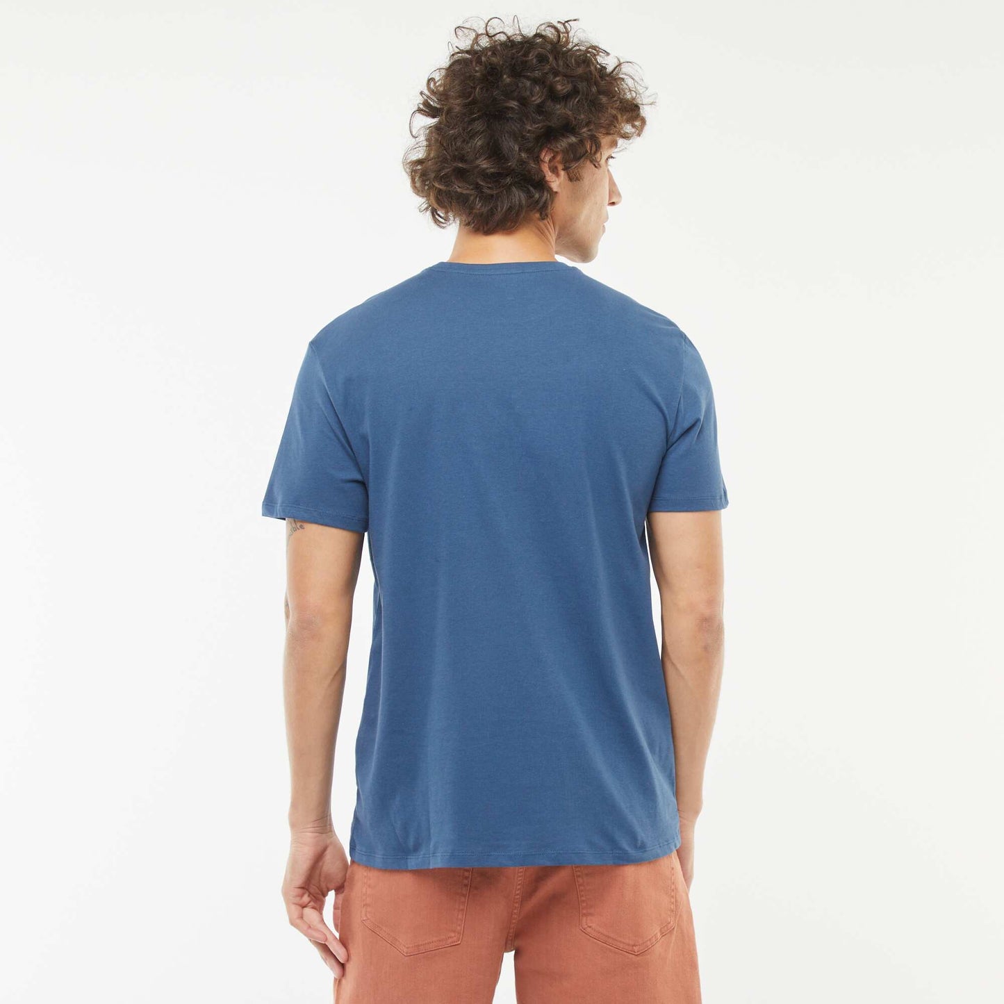 Tee-shirt manches courtes imprimé BLEU