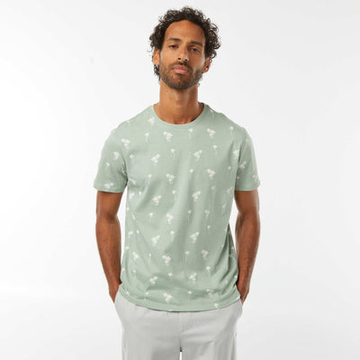 Tee-shirt manches courtes imprimé VERT
