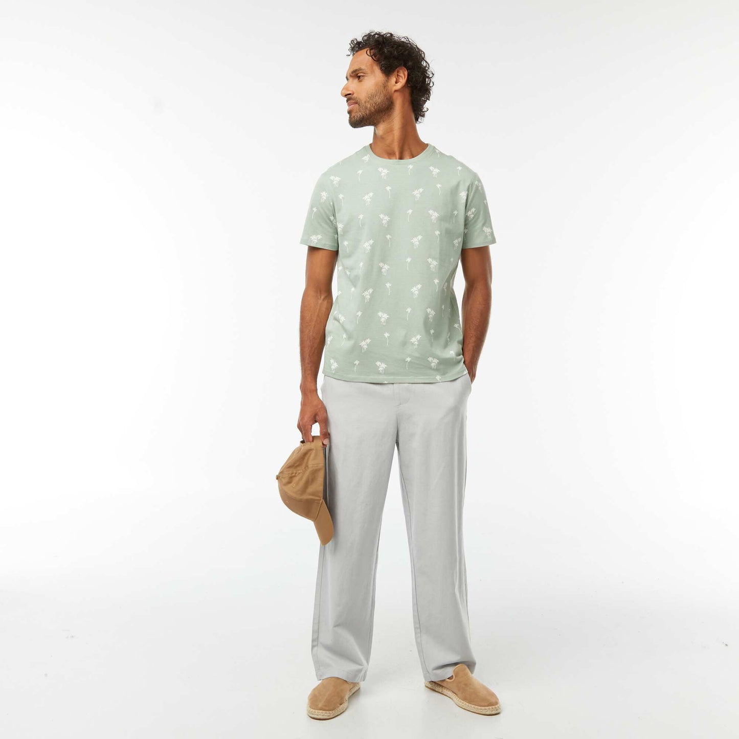 Tee-shirt manches courtes imprimé VERT