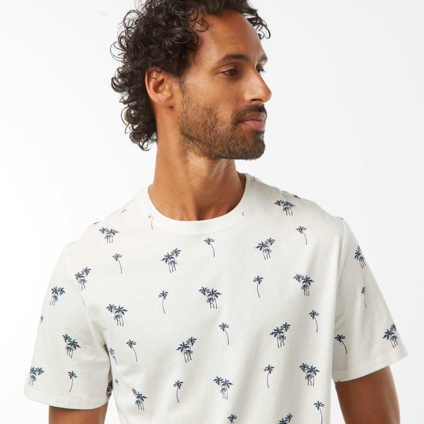 Tee-shirt manches courtes imprimé BLANC