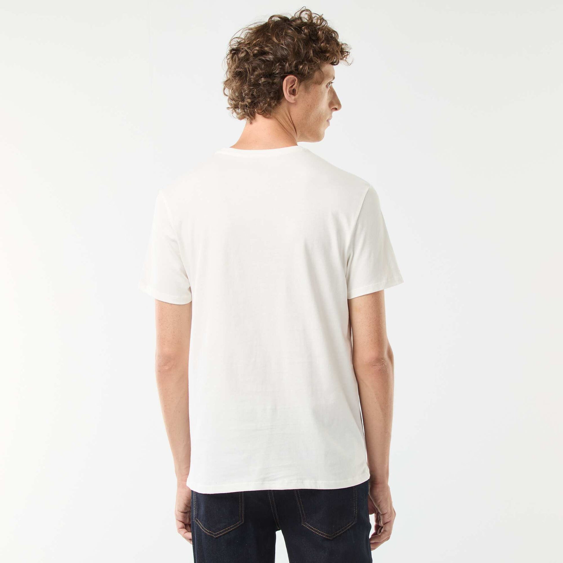 Tee-shirt manches courtes imprimé BLANC