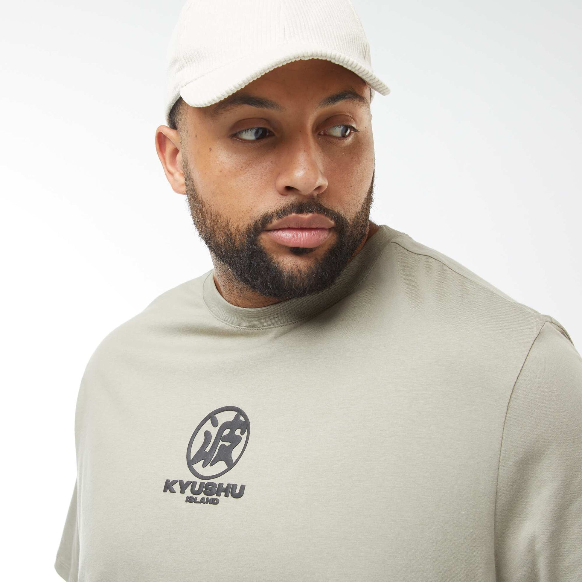 T-shirt manches courtes à motif BEIGE