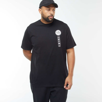 T-shirt manches courtes à motif NOIR