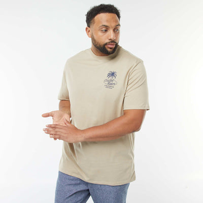 T-shirt manches courtes à motif BEIGE
