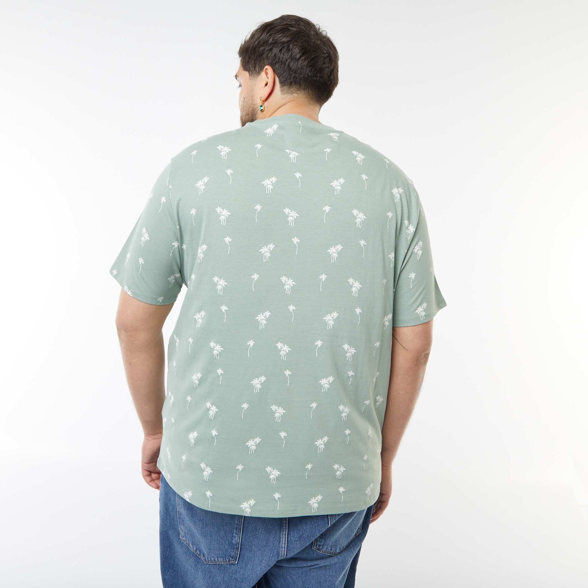 T-shirt manches courtes à motif VERT