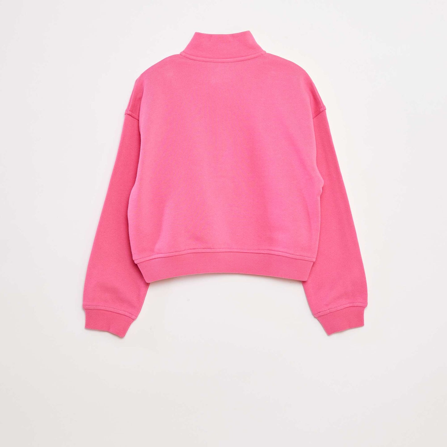 Sweat camionneur avec col zippé ROSE