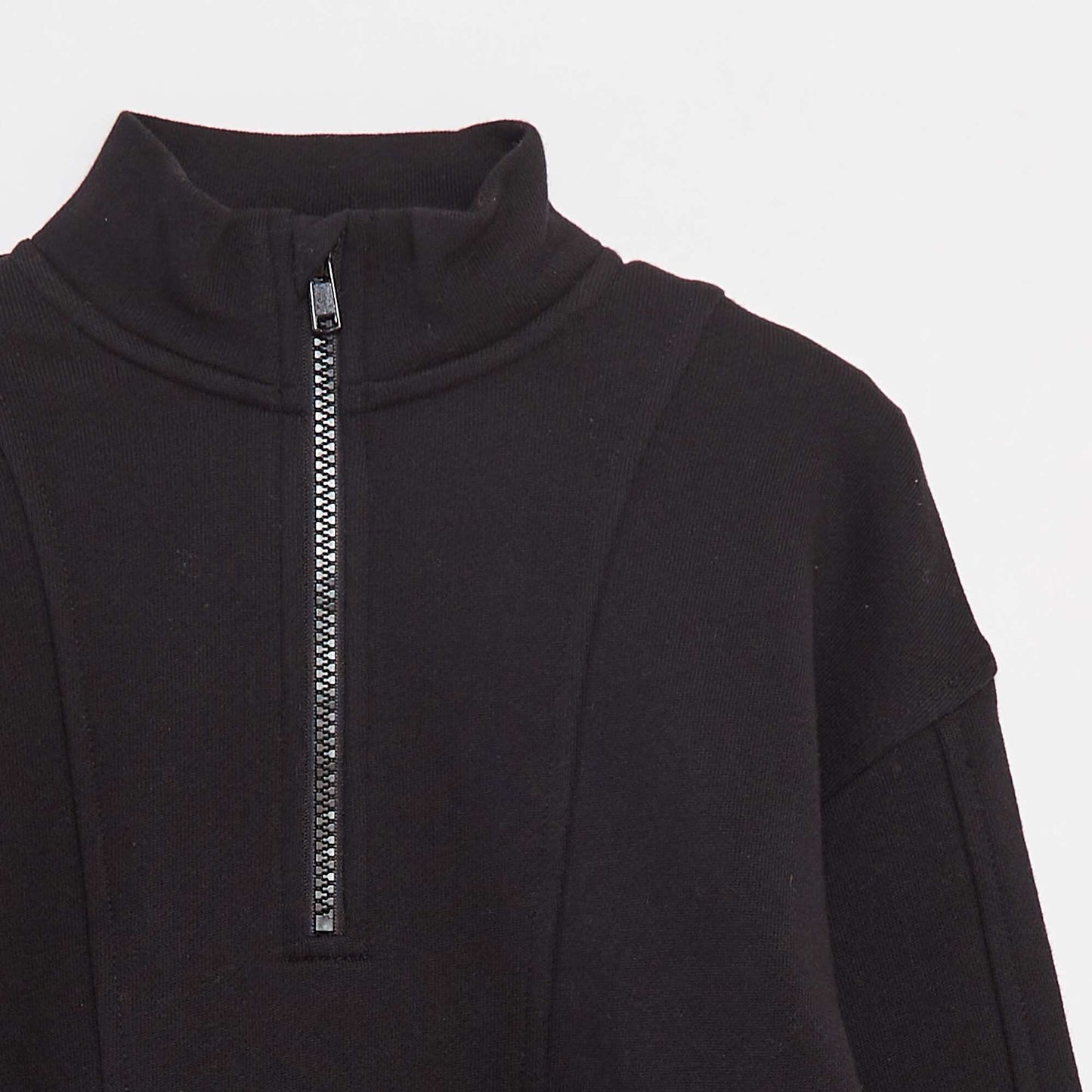 Sweat camionneur avec col zippé NOIR
