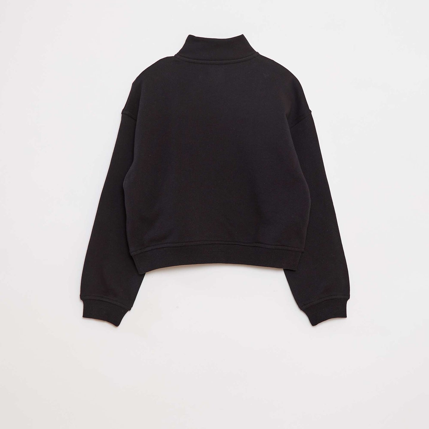 Sweat camionneur avec col zippé NOIR