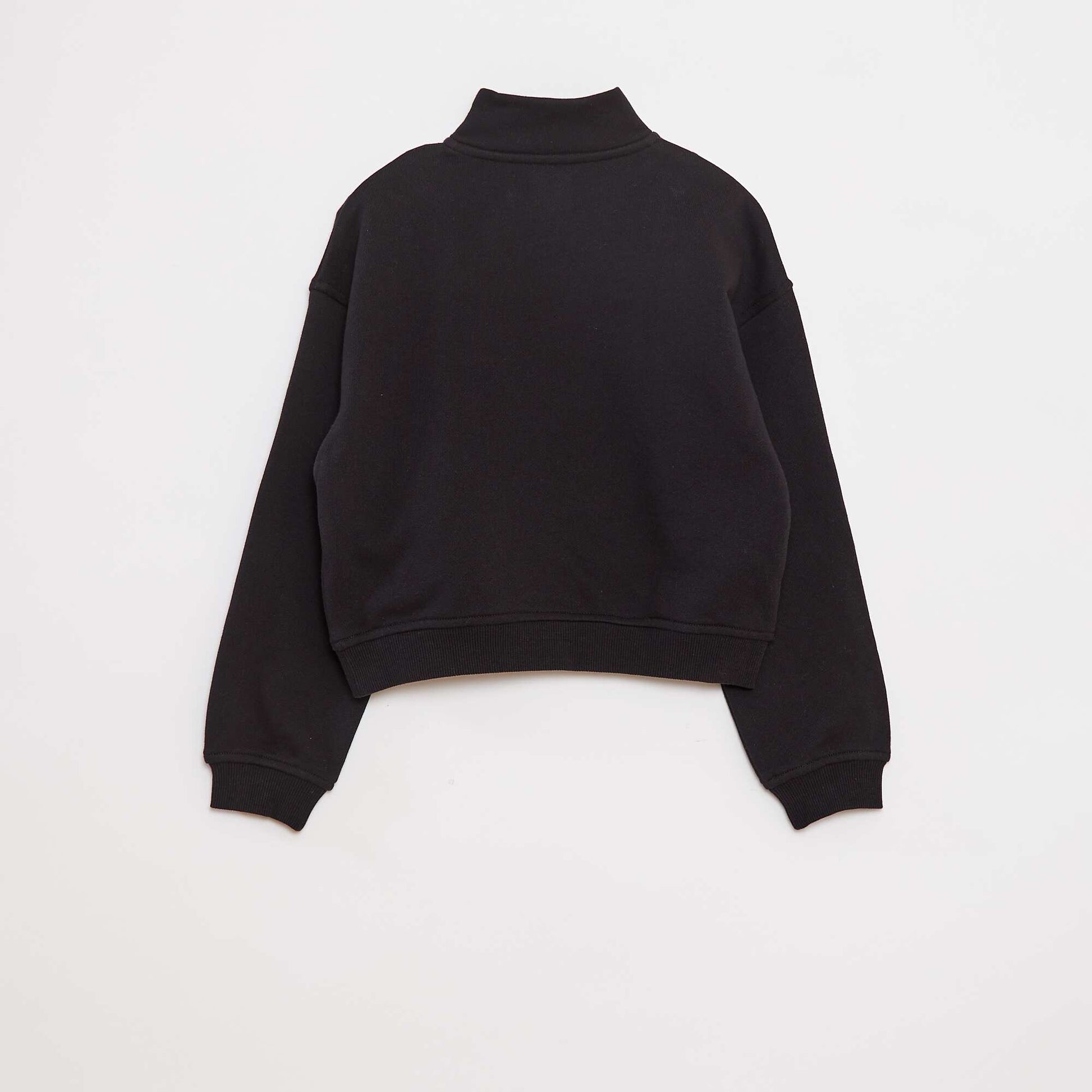 Sweat camionneur avec col zippé NOIR