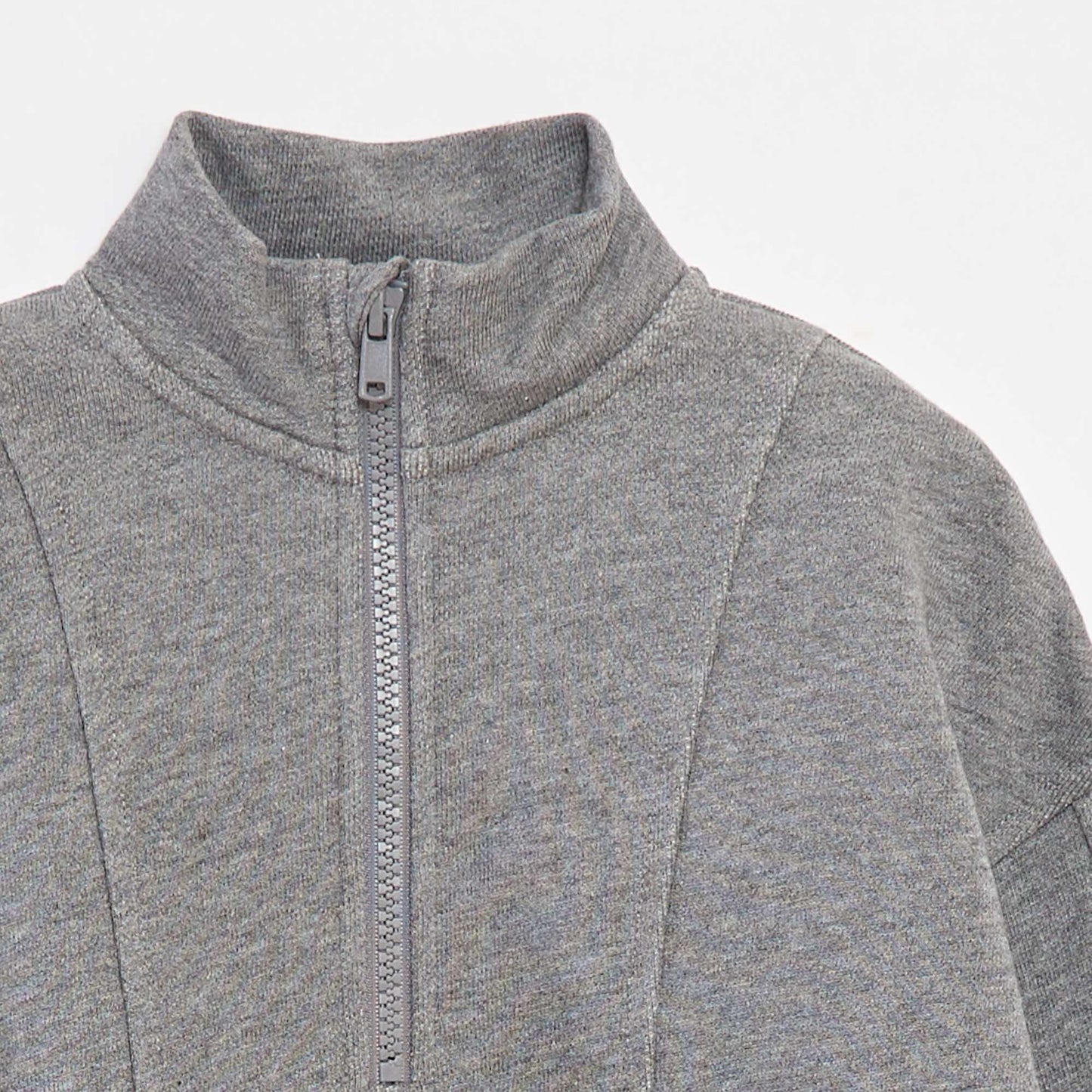 Sweat camionneur avec col zippé GRIS