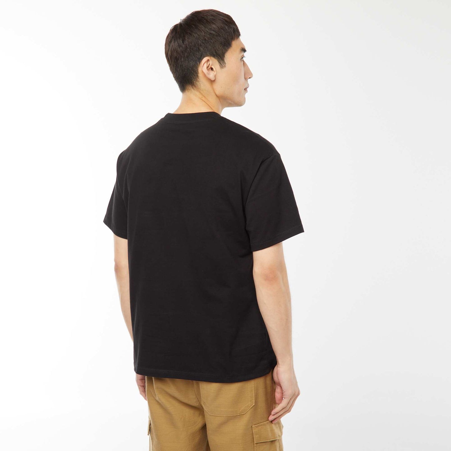 T-shirt en maille jersey manches courtes NOIR